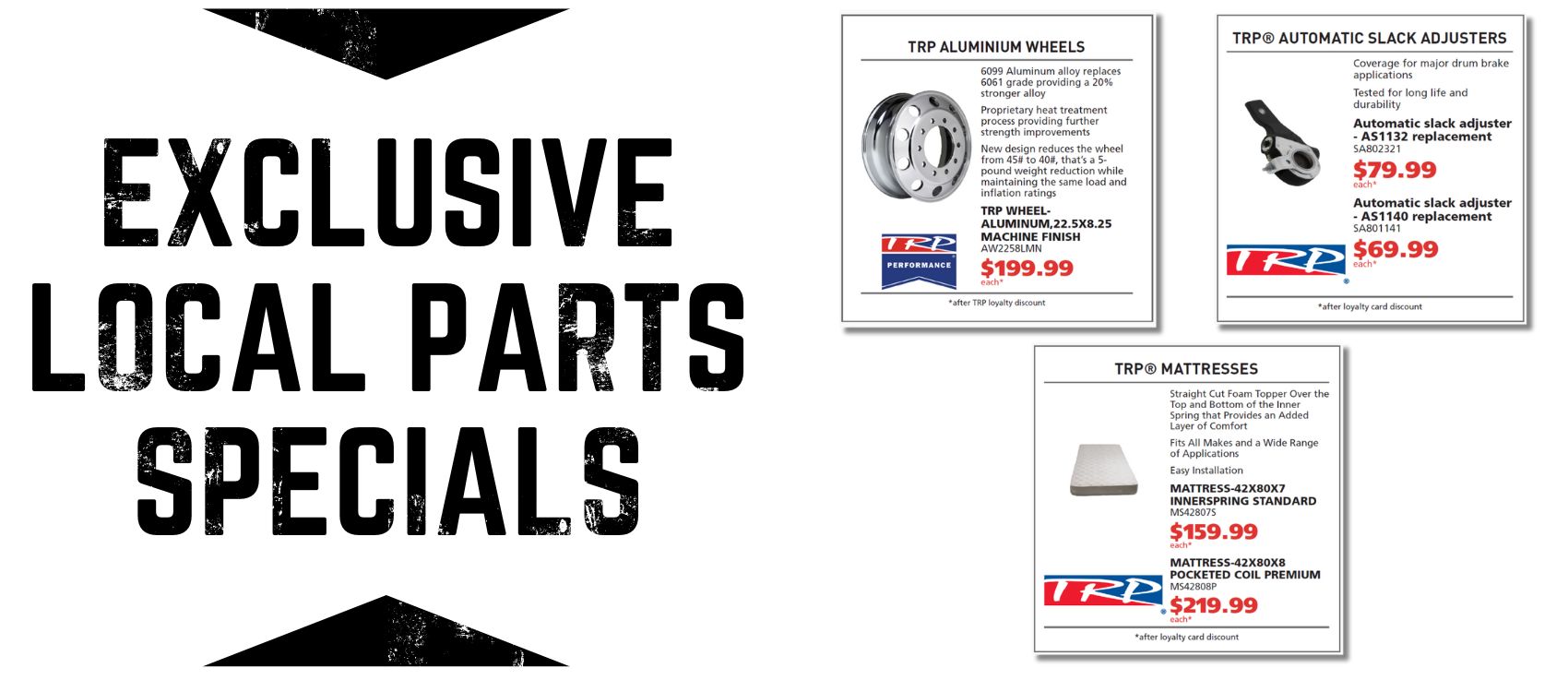 Exclusive Parts Specials